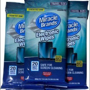 6PK (20 Count Electronic Wipes) / (120 Ct), Screen Wipes, laptop/phone wipes.
